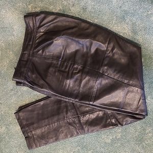 Betsy Johnson black leather pants